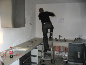 In ��n dag wordt de keuken geplaatst.